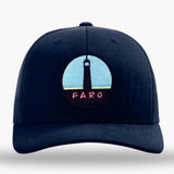 Faro Threads Navy Richardson 112 Trucker Hat with Faro Patch Logo