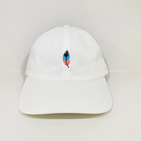 The Feather Dad Hat | White